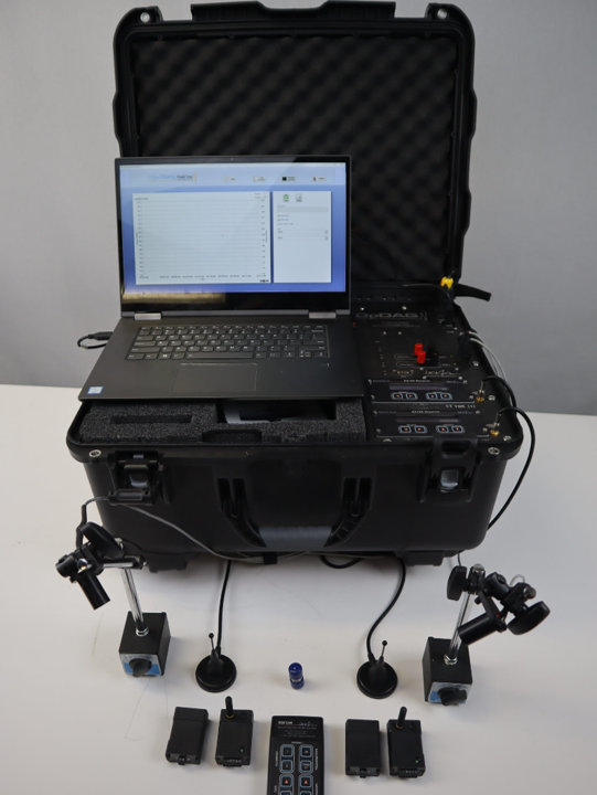 Portable measurement system in a sturdy carrying case